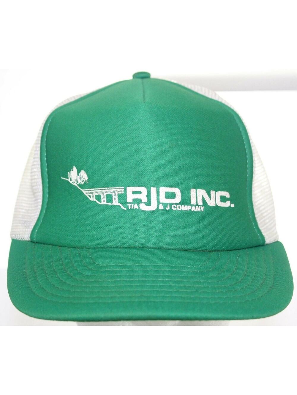 Vintage RJD Inc. T/A & J Company Trucker Hat Snapback Cap - Green & White